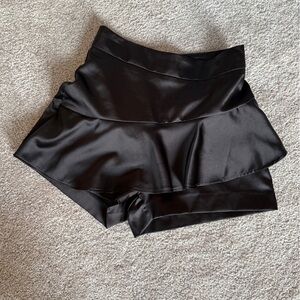 Zara black Satin Skort